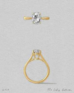 Solitaire Rings: The Indus Cushion Setting