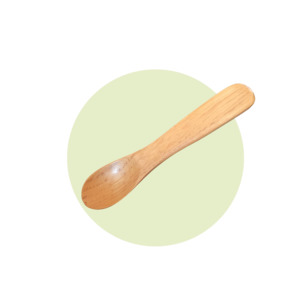 Individual Loose Part: Chestnut Wood, Thick designed Spoon