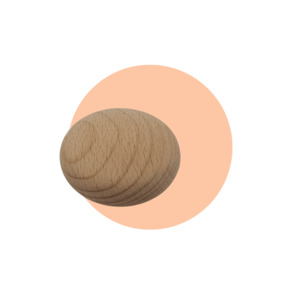Wooden Loose Parts: Wooden Pebble