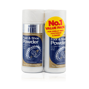 Footcare Toiletries: Neat Foot & Shoe Powder Eliminating Feet and Shoe Odours Twin-Pack