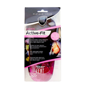 Insoles: Platinum Series Ladies 3/4 Length Active Fit for Reducing Heel Shock - UK