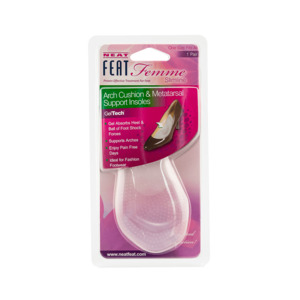 Orthotics Amp Insoles: Femme Slimline Gel Arch Cushion & Metatarsal Insole Supporting Arch and Metatarsal