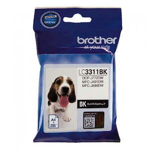 Brother: Printer Ink Cartridge LC3311BK Black - LC3311BK