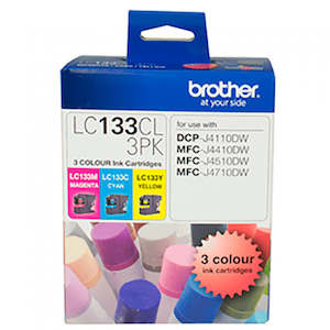 Brother: Printer Ink Cartridge LC233 Colour 3 Pack - LC133CL3PK