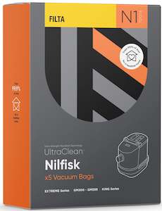 Parts For Nilfisk X100 Vacuum Cleaner: Vacuum Cleaner Bags 5pk for Nilfisk - N1 - 70014