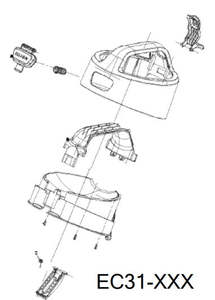 Vacuum Cleaner Dust Container Top Lid - 4055461760