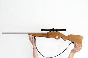 Wooden Toy Rifle with real scope - ROLSTON RIFLE