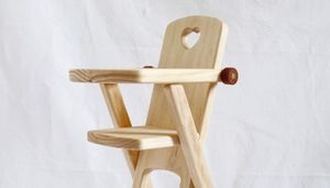 B - Wooden Doll's Highchair