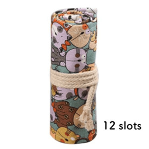 Roll-up Pencil Case – 12 slots - Neko Ngeru