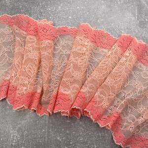 Remnants: Stretch Lace ~ Apricot
