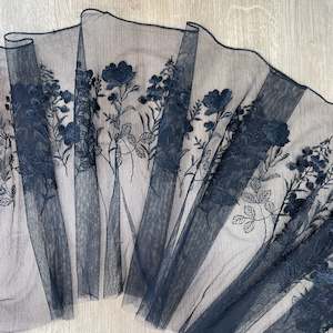 Embroidered Tulle: Embroidered Tulle ~ Midnight Garden (L+R)
