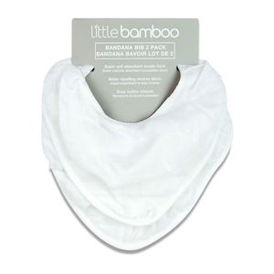 Little Bamboo Muslin Bib 2 Pack - Natural