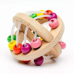 Wooden Toys: Discoveroo Wooden Play Ball- Beads
