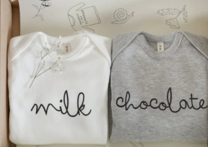 Jumpsuits Stretch Grows Body Suits: Organic Zoo Playsuit- Milk & Chocolate