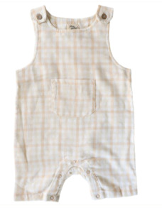 Jumpsuits Stretch Grows Body Suits: Fibre for Good Gingham Sleeveless Overall