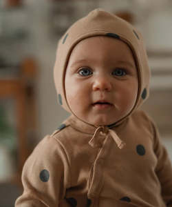 Socks Mittens Beanies: Organic Zoo Gold Dots Bonnet