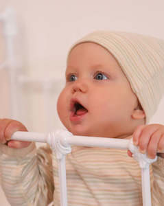 Socks Mittens Beanies: Fibre For Good Multi Striped Double Layer Beanie