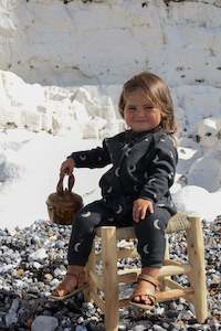 Fashion: Organic Zoo Onesie- Charcoal Midnight