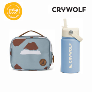 Cry Wolf Drink Bottle and Lunch Bag Set