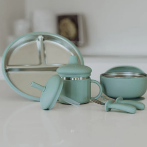 Ease Baby Complete Baby Stainless Steel Dinnerware Bundle