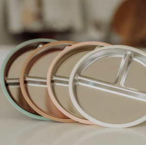 Eat Drink: Ease Baby the Grip Stainless Steel Plate