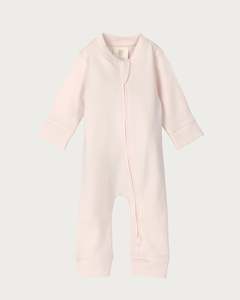 Babu Footless Printed Onesie Zipsuit - Petal