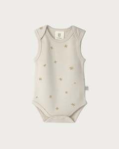 Babu: Babu Singlet Bodysuit - Marigold Star