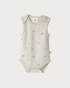 Babu: Babu Singlet Bodysuit - Sage Star