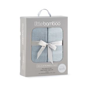 Little Linen Company: Little bamboo Cellular Blanket - 2 Pack