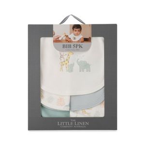 Little Linen Cotton Jersey Bibs - 5Pk