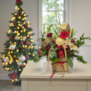 Season's Greetings Floral Basket