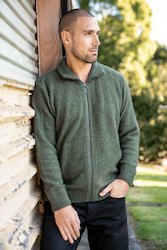Mens Merino: CHEVRON ZIP JACKET KO873
