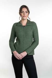 Womens Jackets: POSSUM & MERINO WOMEN'S ZIP SHAPED JACKET KO478