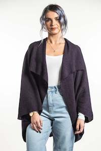Womens Ponchos And Wraps: POSSUM & MERINO WOMEN'S SHRUG MOSS STITCH KO756