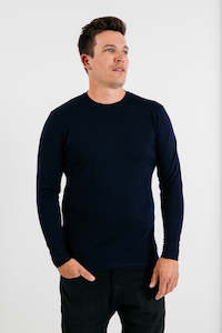 100% NZ MERINO MEN'S LONG SLEEVE CREW NECK