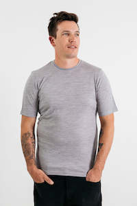 100% MERINO SHORT SLEEVE CREW NECK MEN'S