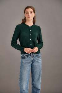 Womens Merino: POSSUM & MERINO WOMEN'S BUTTONED CARDIGAN 5062