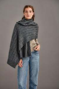 POSSUM & MERINO SHAWL - HERRINGBONE LACE 5060