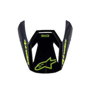 ALPINESTARS: S-M3 Youth Visor Radium Black/Yellow Fluoro Matte