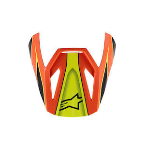 ALPINESTARS: S-M3 Youth Visor Fray Black/Orange/Yellow Fluoro Gloss