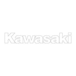 Stickers Decals: Kawasaki Side Logo White Sticker (700.1025)