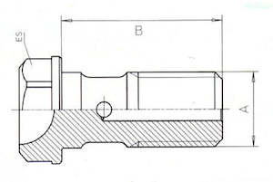 Bolts Screws Washers: B & H Standard - Banjo bolt - milled