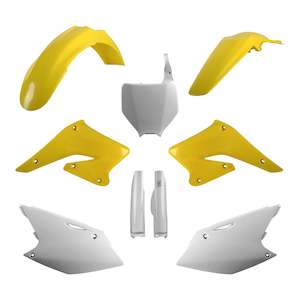 Fairing Body Work: Polisport Full Plastic Kit RM-Z250 '04–'06 - OEM Yellow / White