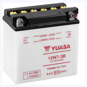 12N7-3B DG Battery with 0.5ltr acid pack Yuasa (12N73BPK)
