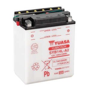 Batteries Mounts: SYB14L-A2 DG Battery with 1.4ltr acid pack Yuasa (SYB14LA2PK)