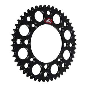 Drivetrain: Renthal Rear Sprocket Black 49T Alloy 7075-T6 Grooved
