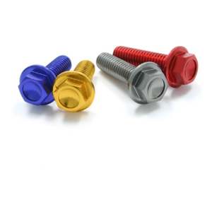 Bolts Screws Washers: DRC Aluminum M6 Flange Bolts 16mm - Gold 4pcs