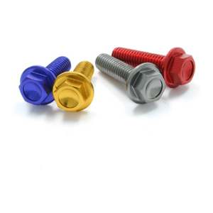 Bolts Screws Washers: DRC Aluminum M6 Flange Bolts 12mm - Gold 4pcs