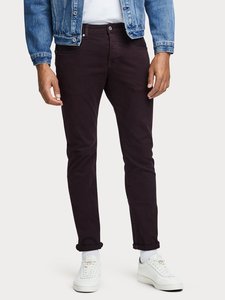 Scotch & Soda Ralston Jean Garment Dyed Maroon - Nelson Tailors Menswear
