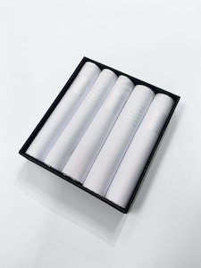 Buckle Handkerchief Set White - Nelson Tailors Menswear